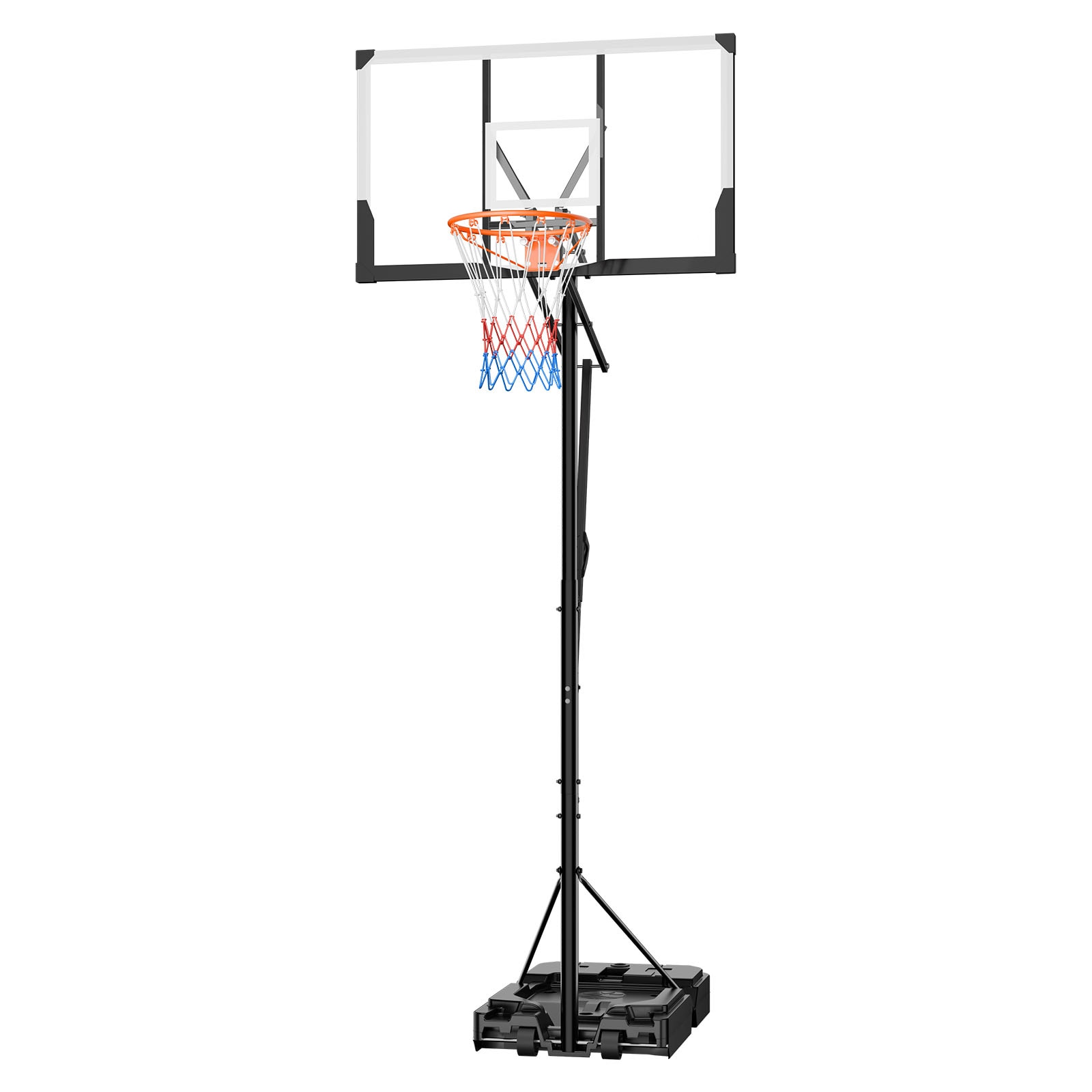 Portable Basketball Stand With Adjustable Height And Backboard_voghion.com